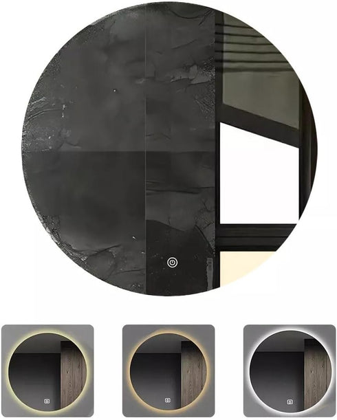Espejo Led 60 Cm Redondo S/m Circulo Touch Envia Espejos